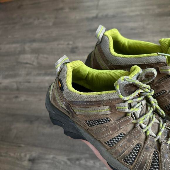 Vintage Brown Green Tactical Rubber Toe Keen Hiking Sporty Trail Shoes - Picture 2 of 8